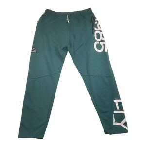 Fly Society Mens XL Green Graphic Sweatpants Joggers 1985 Streetwear Pockets